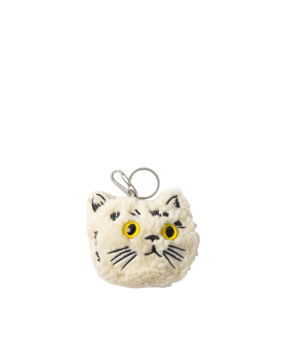 WOUF Luna Cat Charm in Tessuto Teddy Riciclato