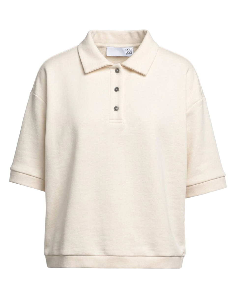 DOUUOD Polo in Felpa Light Logo DD Burro