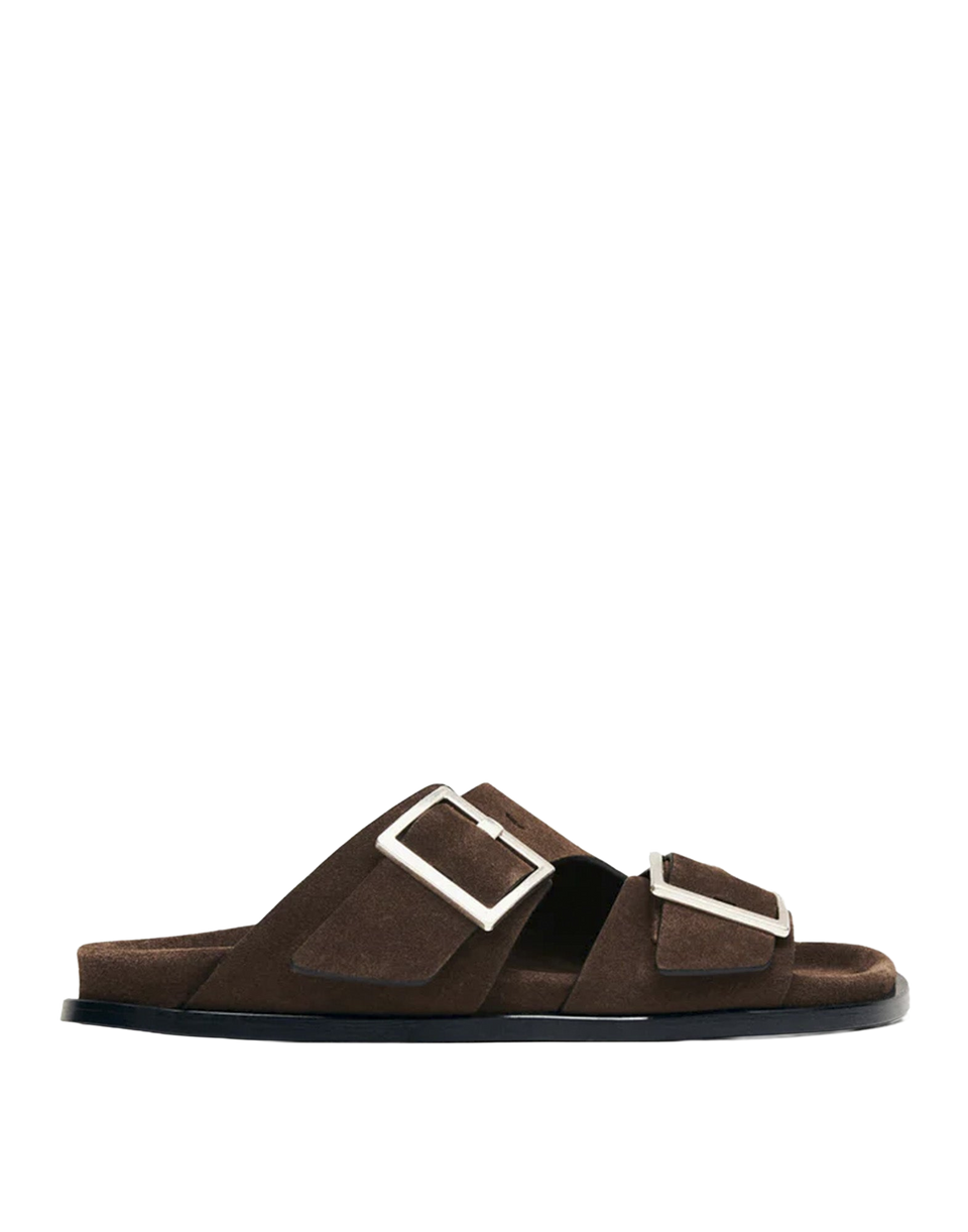 ALOHAS Sandali Alba in Pelle Scamosciata Marrone