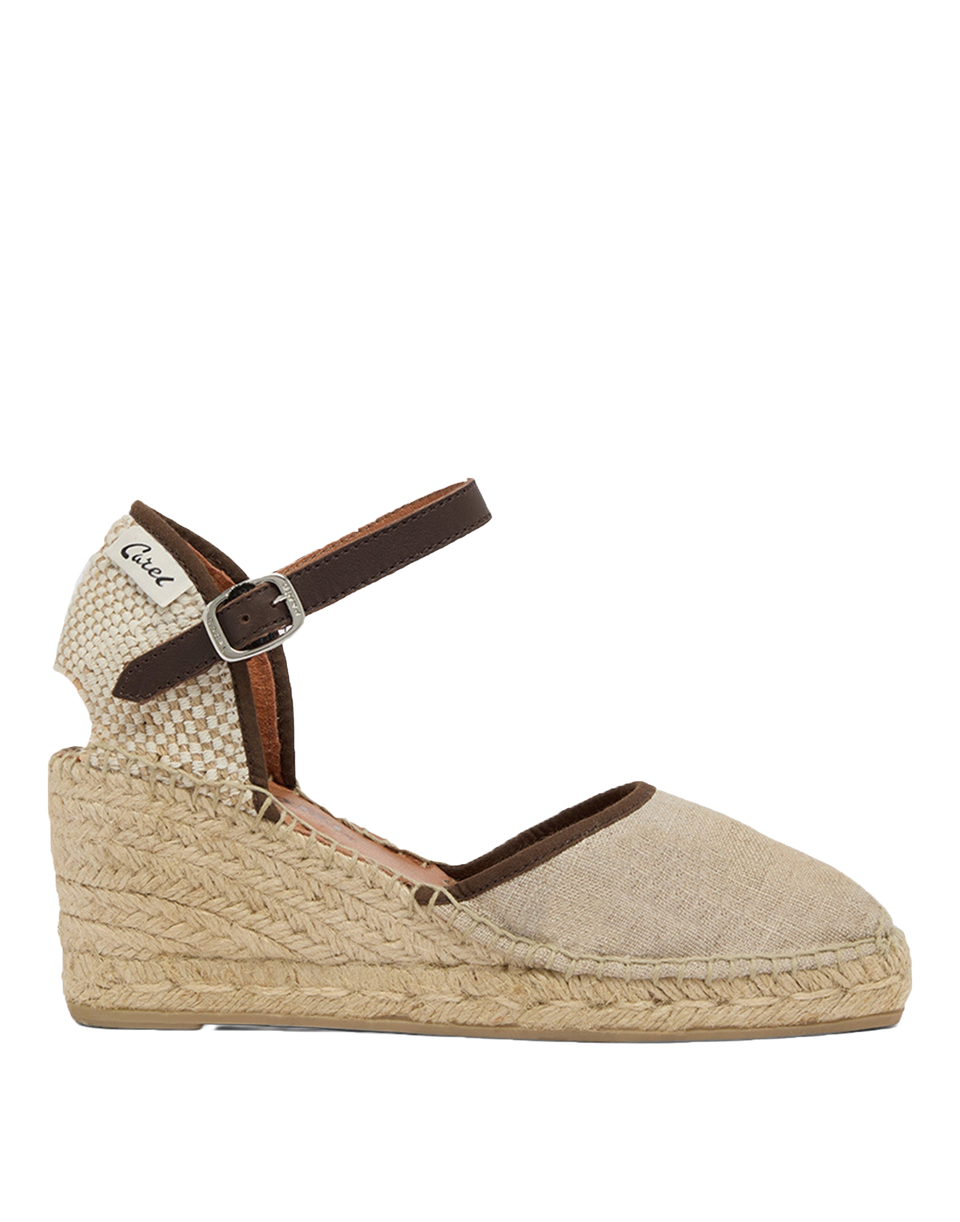 CAREL Rio Espadrilles con Zeppa Beige/Chestnut