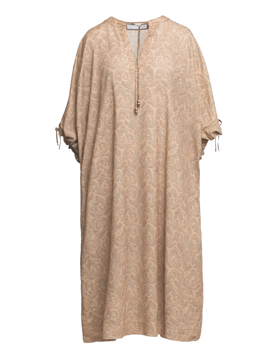 DOUUOD Caftano Kimono in Mussola Stampa Cashmere Corda