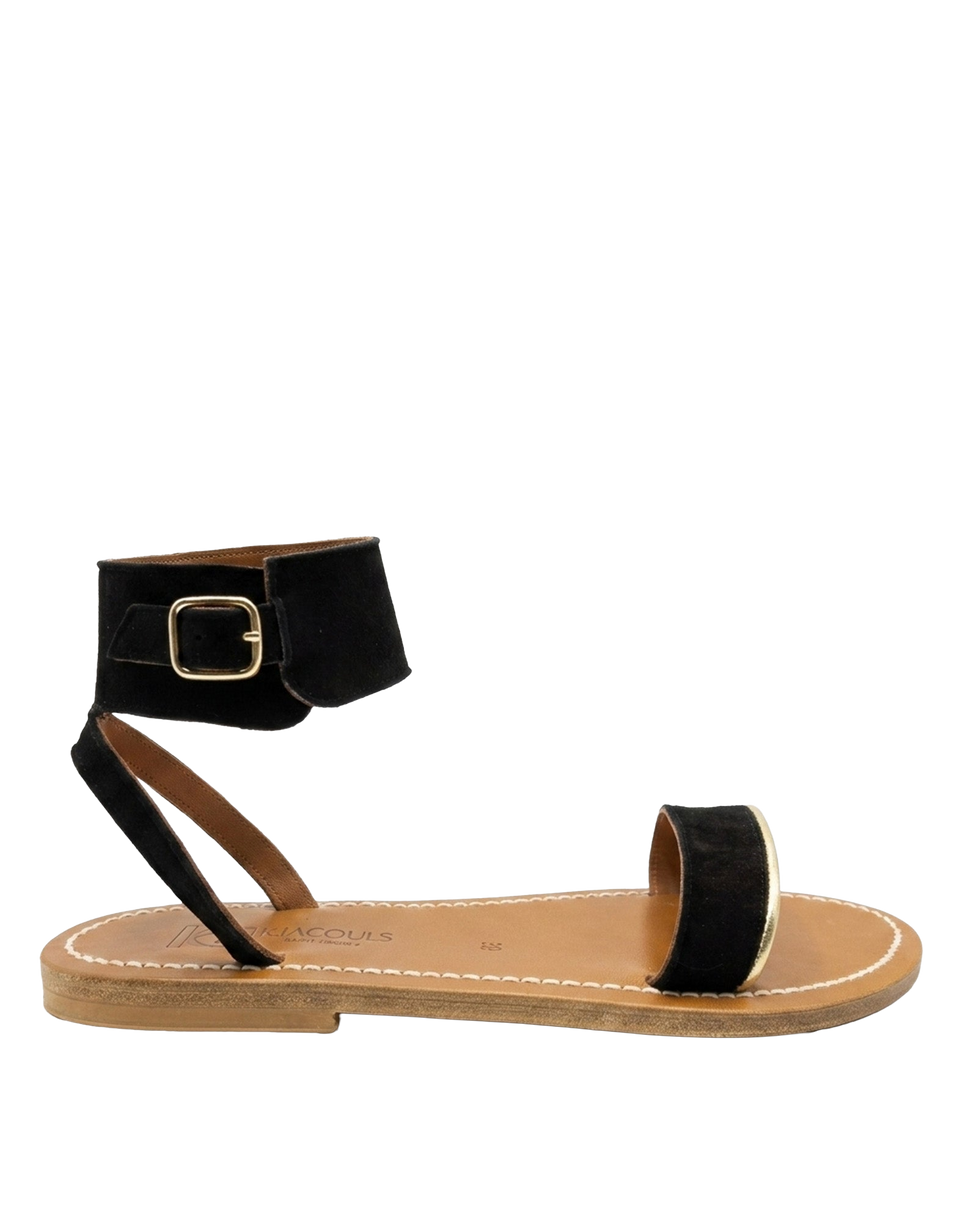 K.JACQUES Sandali Saratoga Vel Noir / Platine