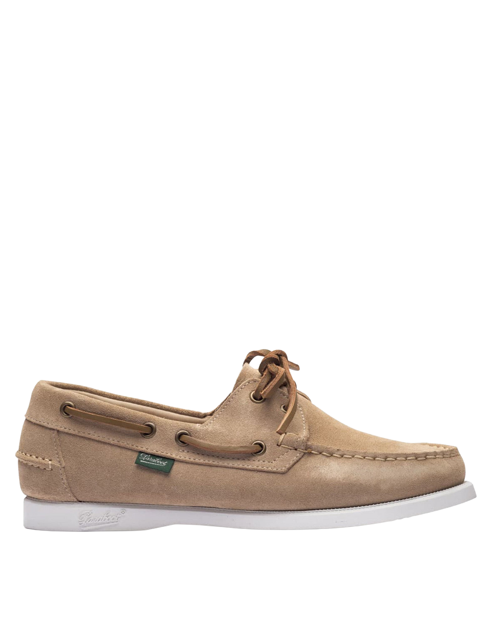 PARABOOT Barth Mocassini Barca in Pelle Scamosciata Beige