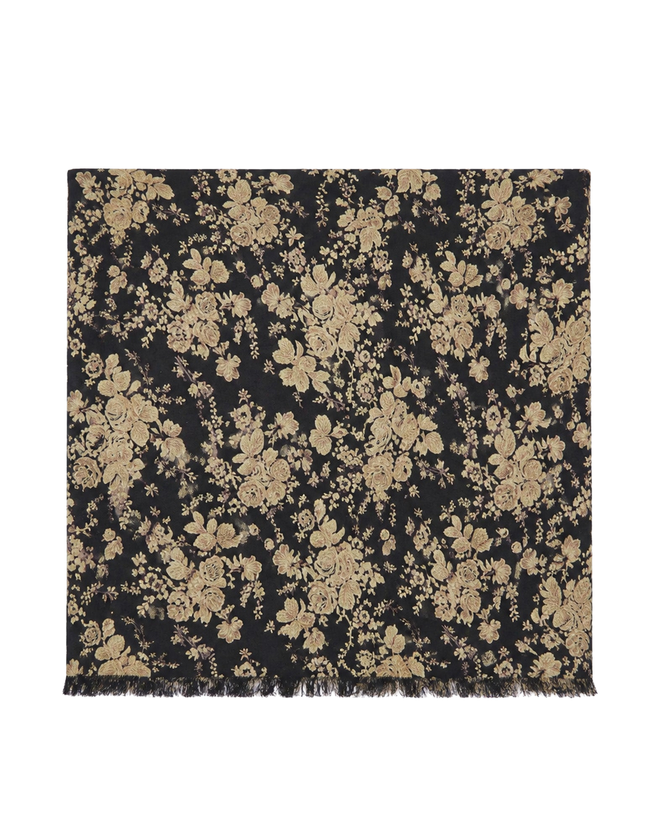 ANTIK BATIK Foulard Cinzo Big Square in Cotone Black/Rust
