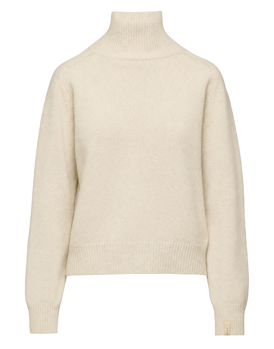 DOUUOD Maglia Collo Alto Genderless in Lana e Cashmere Panna