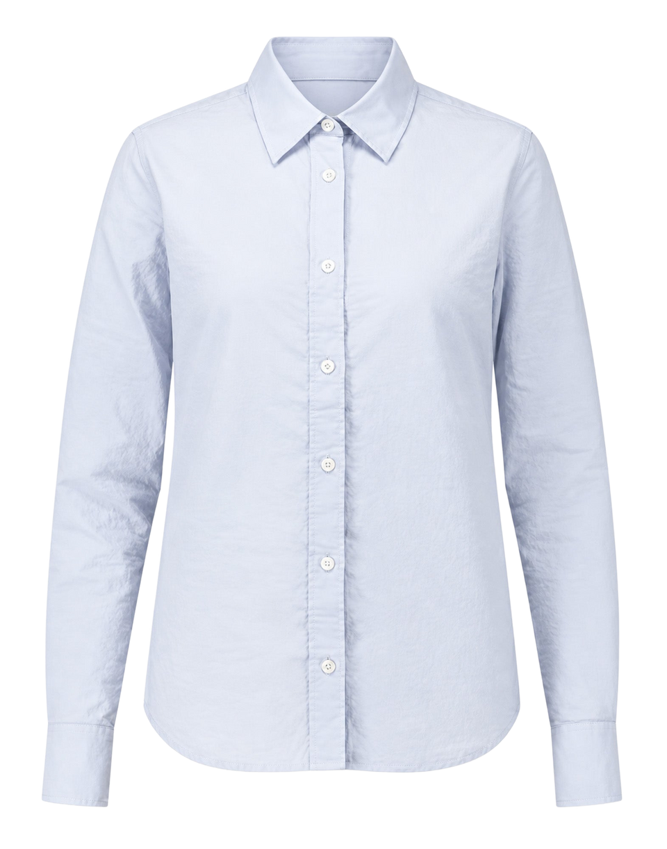 LAURENCE BRAS Camicia in Cotone Stropicciato Azzurro