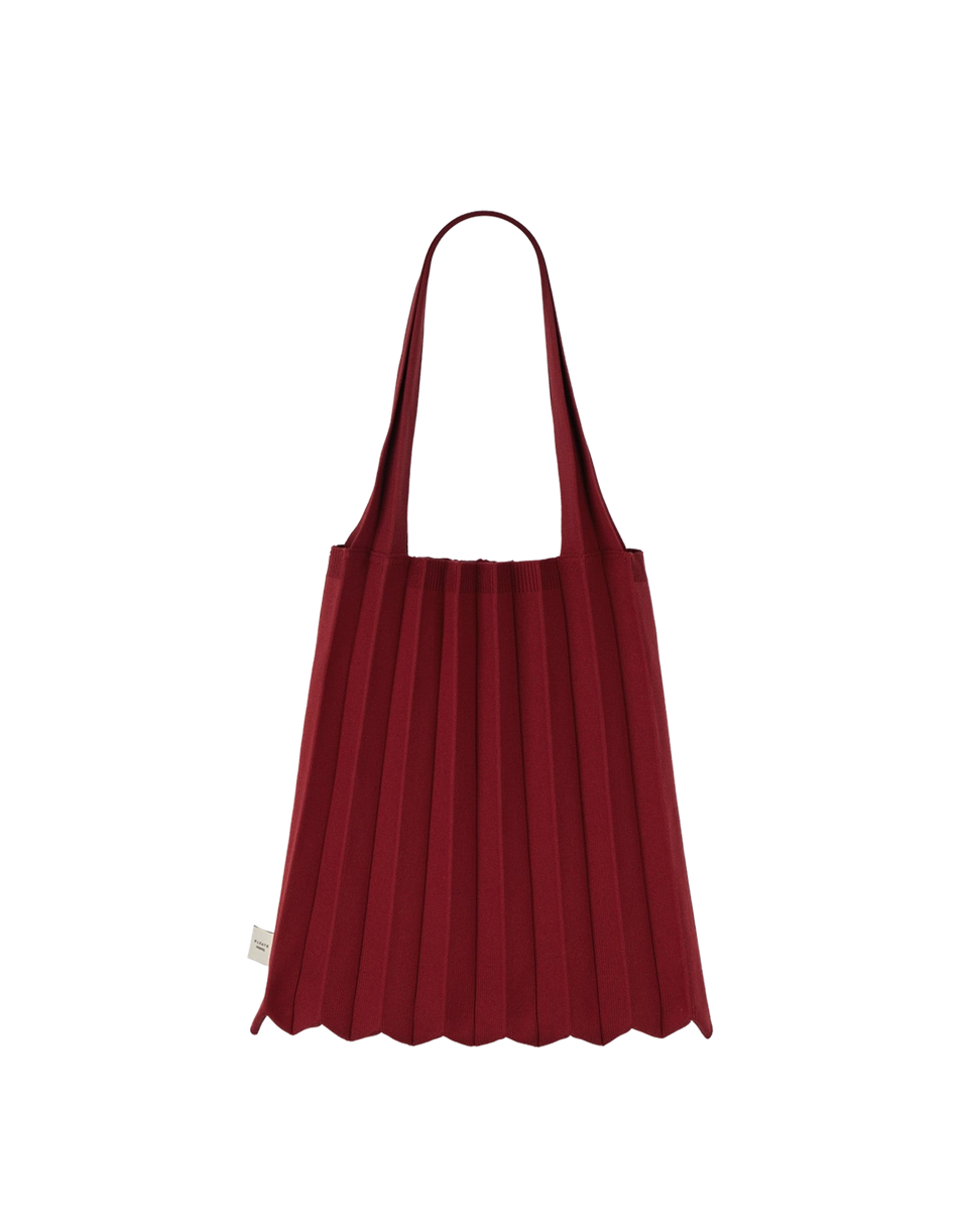 PLEATSMAMA Borsa New Shoulder Bag Plissè Burgundy