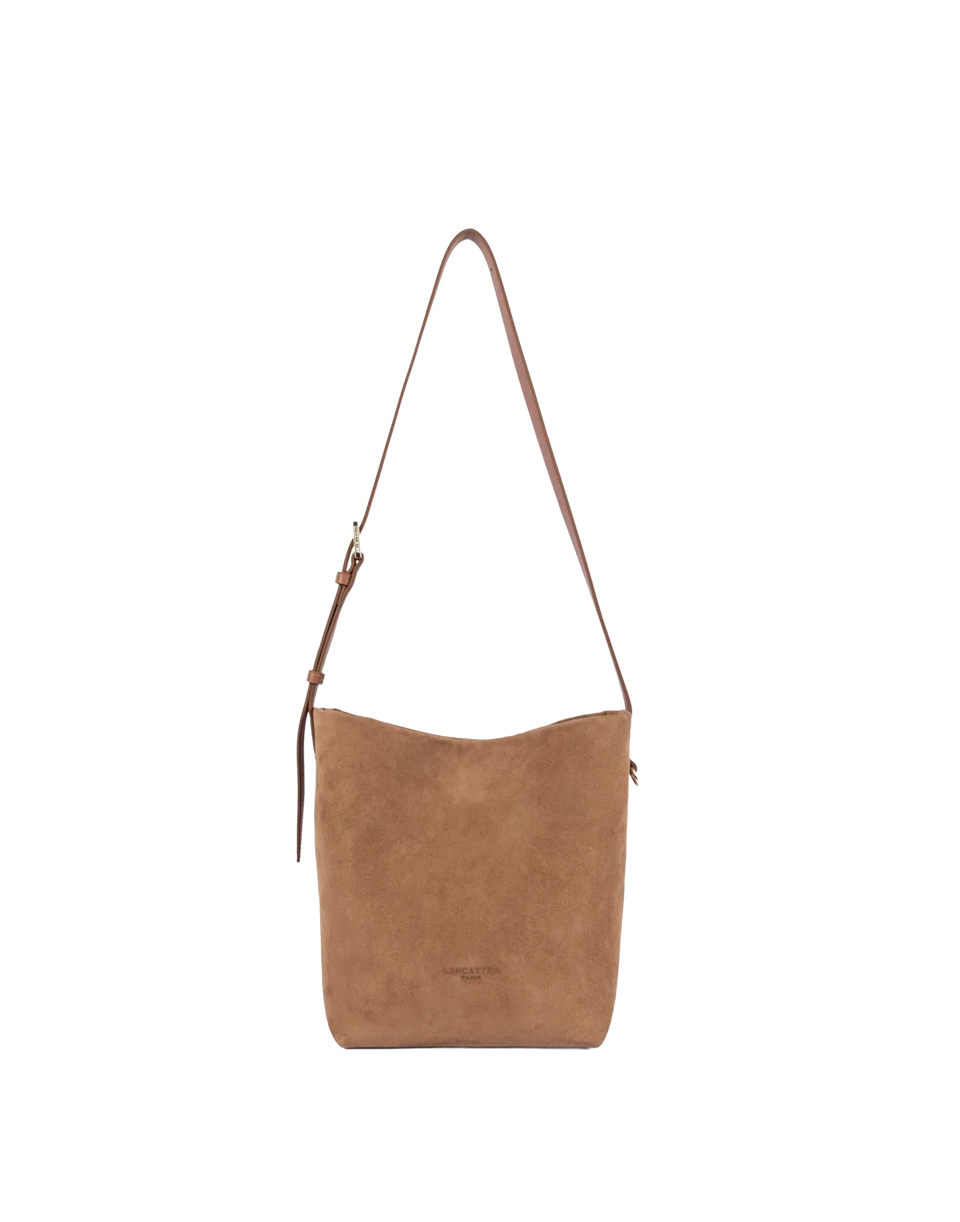LANCASTER Borsa a Secchiello in Camoscio Camel