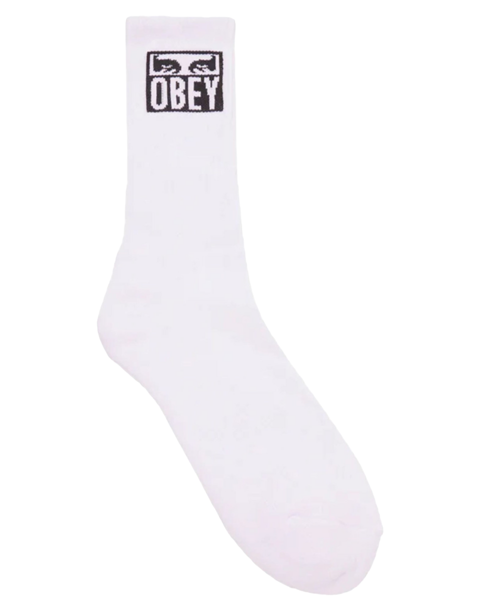 OBEY Calzini Eyes Icon a Costine Bianco