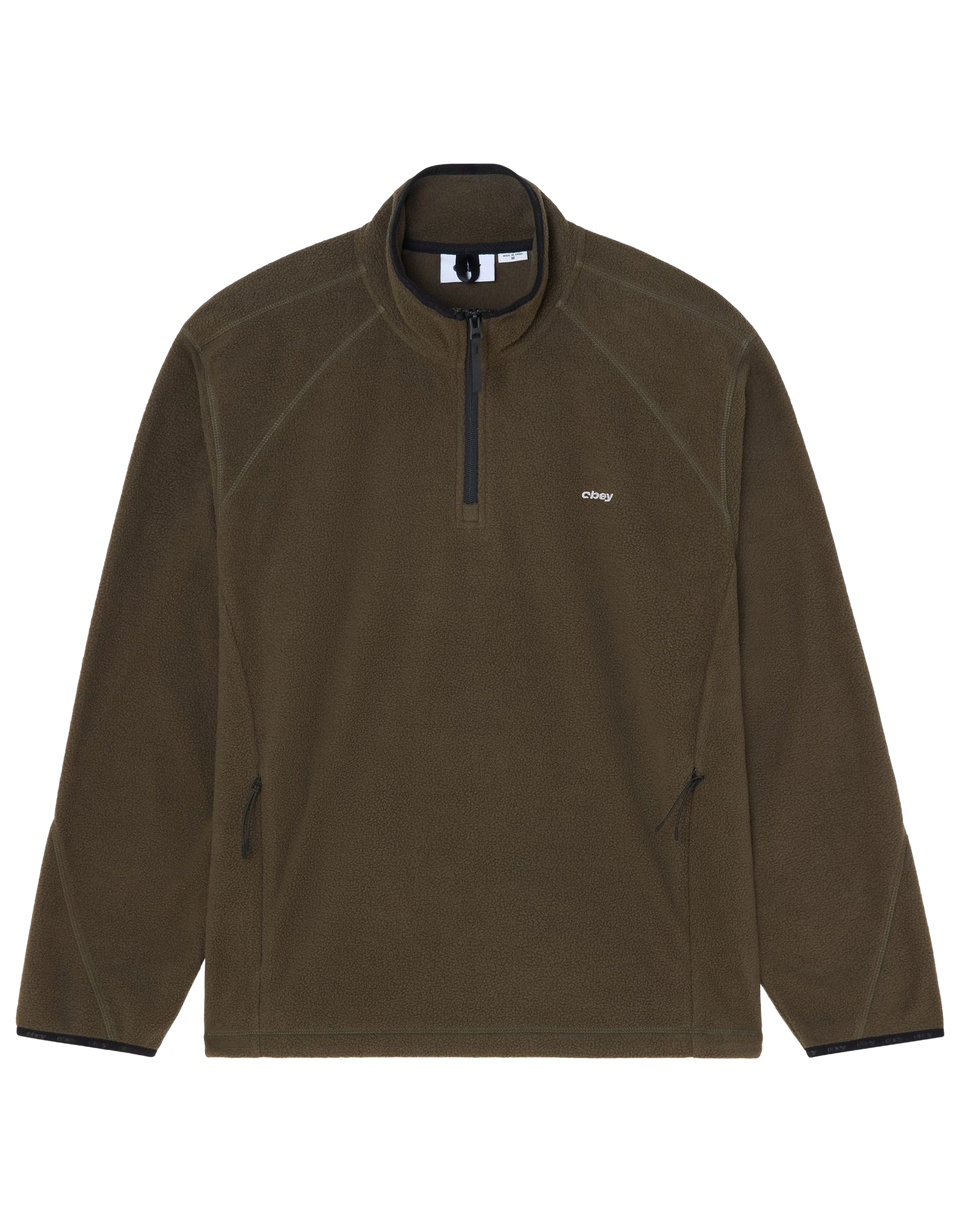 OBEY Felpa Vetta in Pile con Zip Andesite