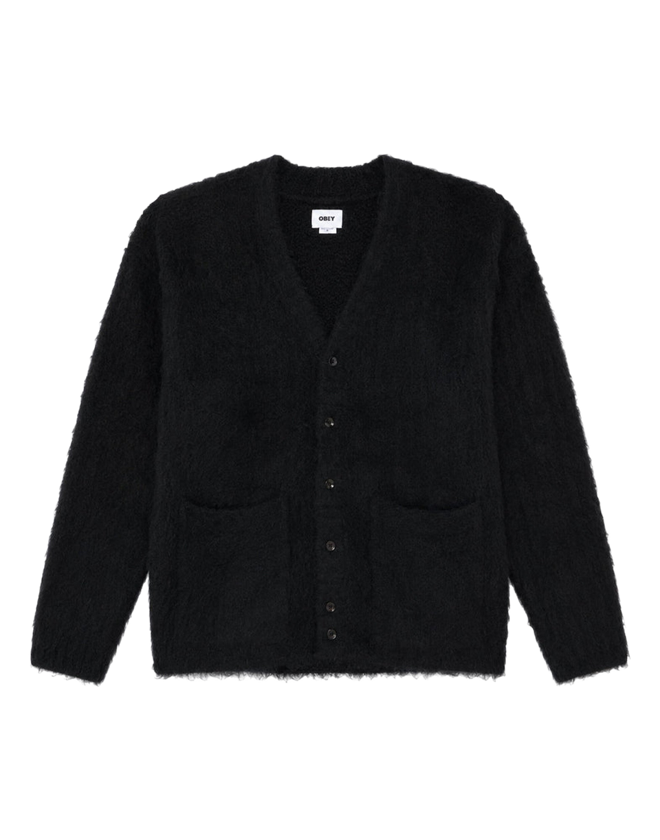 OBEY cardigan Patron nero 151010025BLK - vista frontale