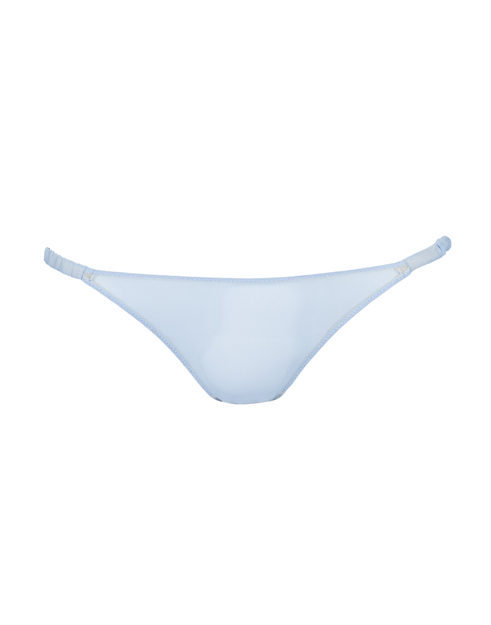 DOUUOD Slip a Brasiliana in Tulle Elasticizzato con Fianchi Arricciati