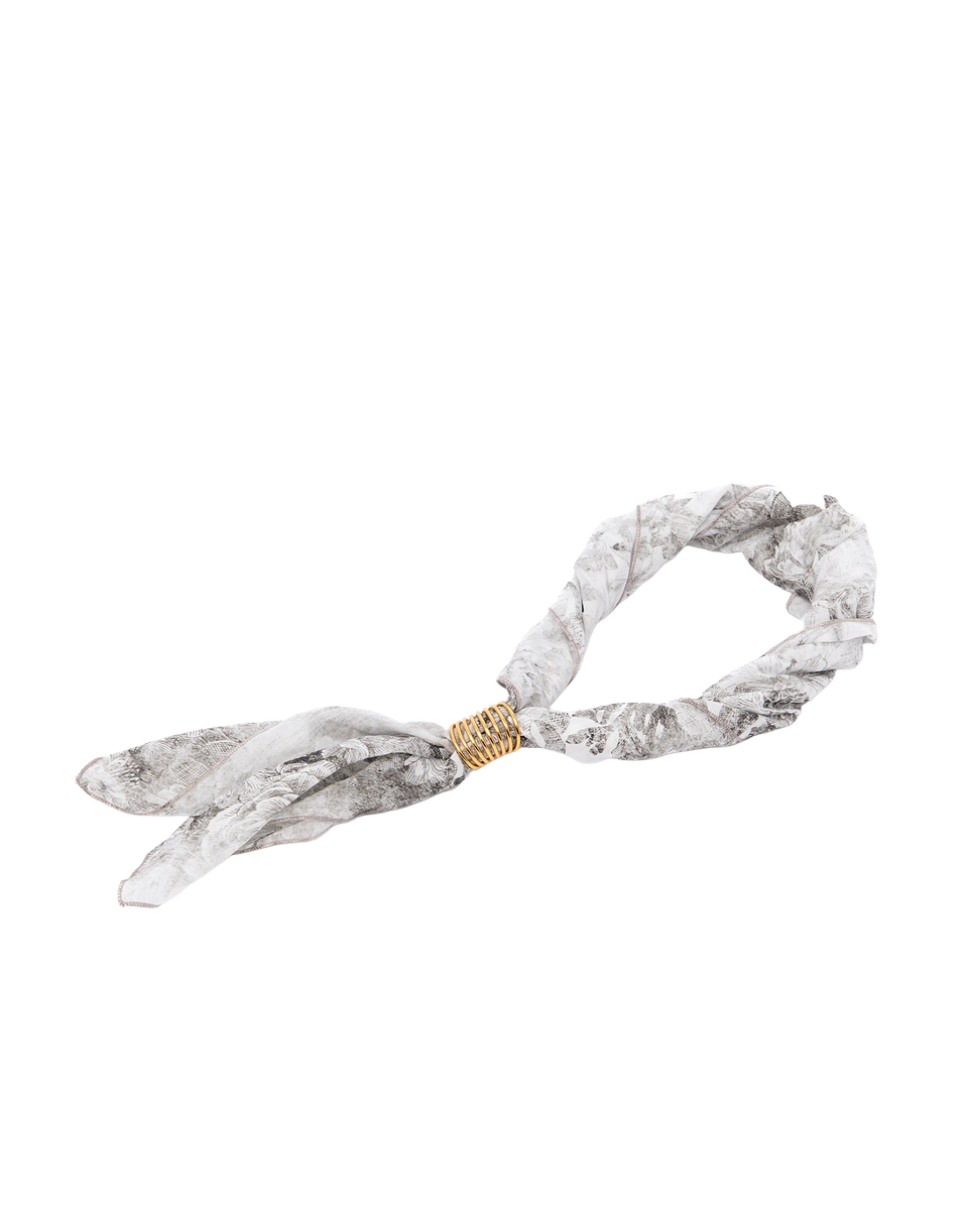 DOUUOD Foulard en mousseline à motif floral Acier