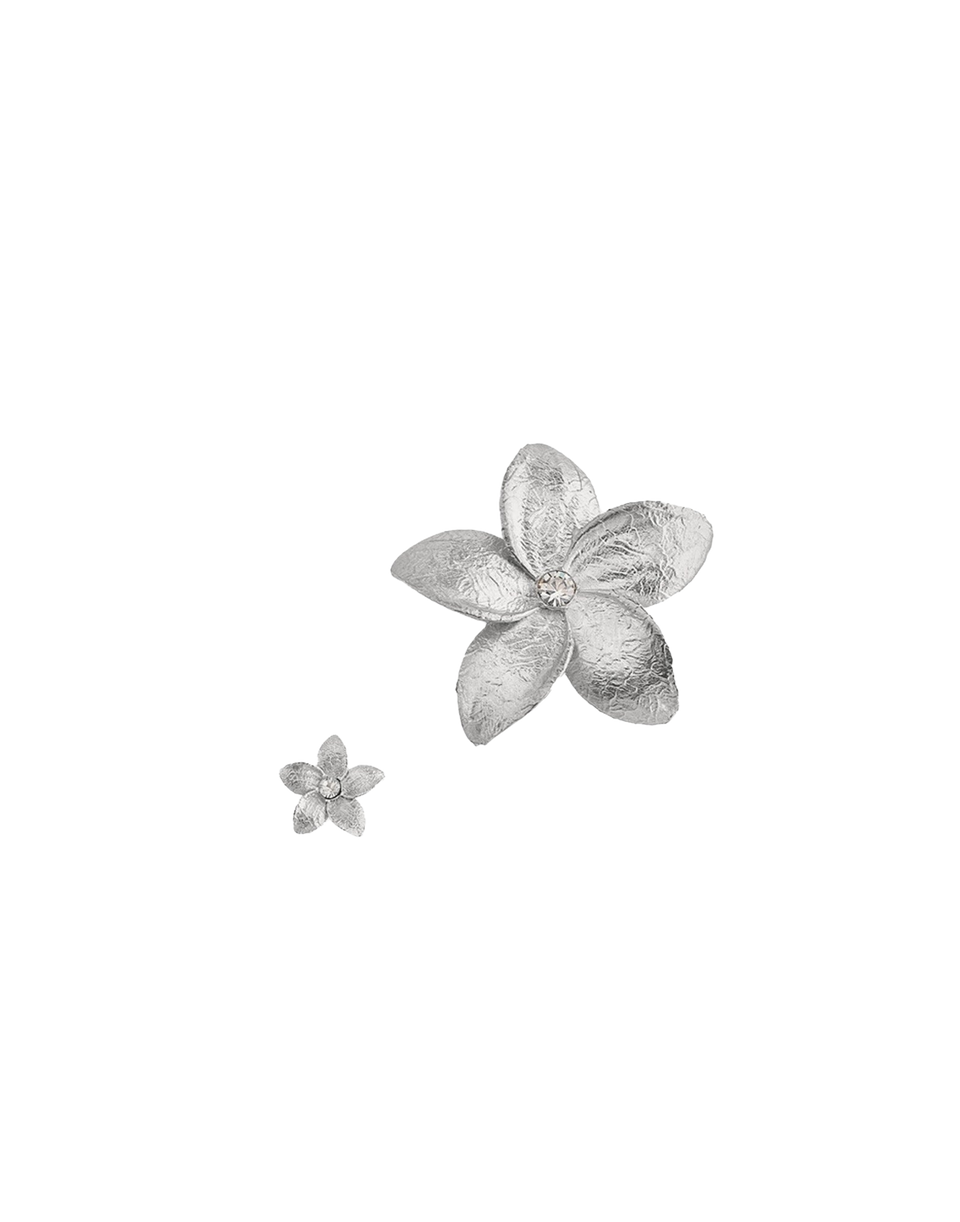 FORTE FORTE Boucles d'oreilles fleur argent