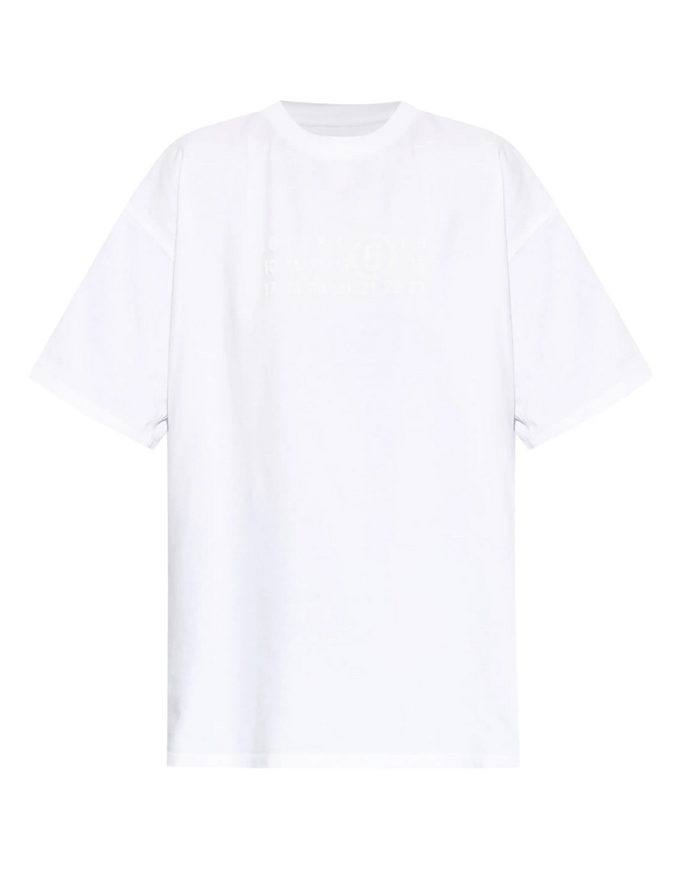 T-shirt MM6 MAISON MARGIELA à logo numérique blanc