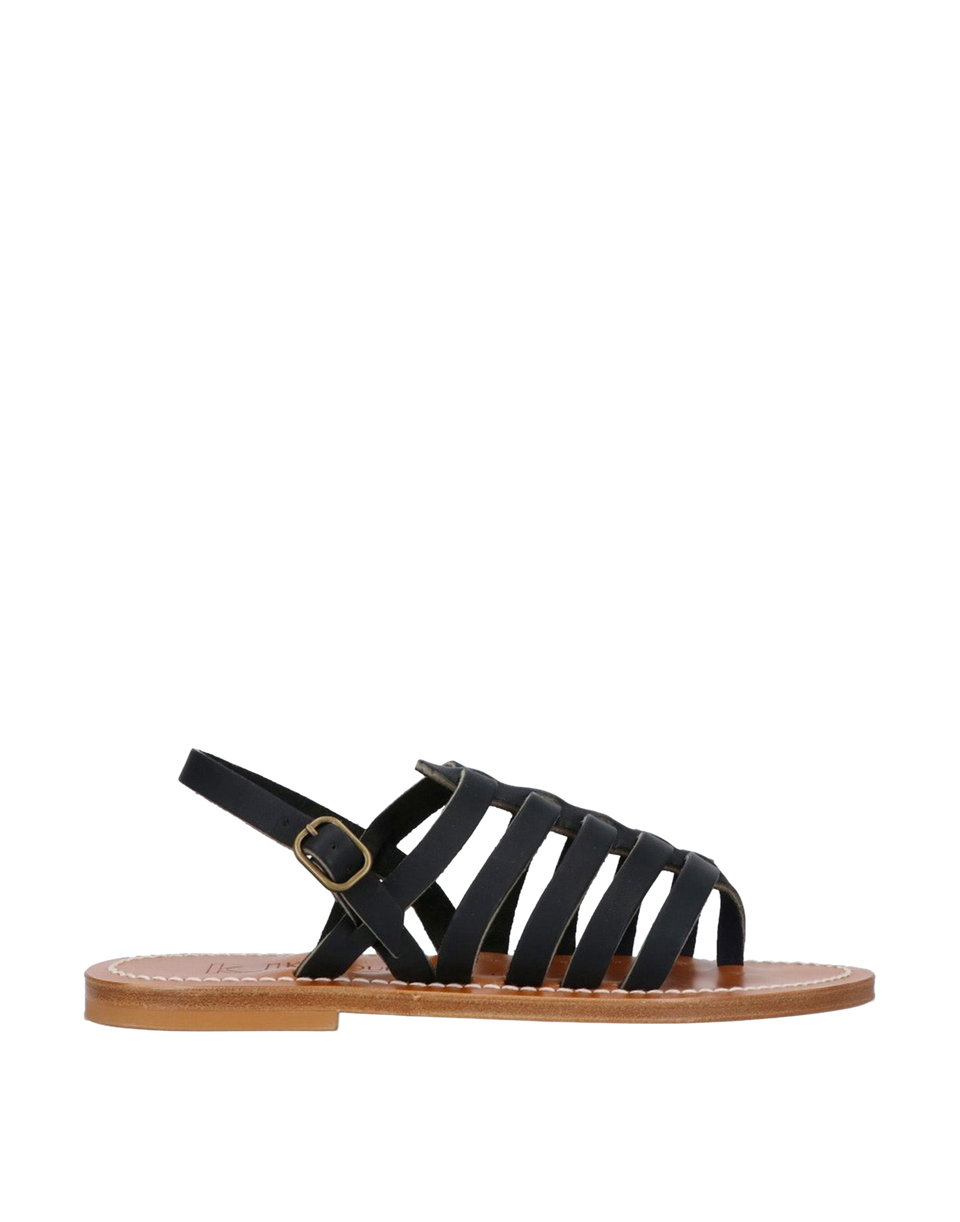 K.JACQUES Sandali Homere in Pelle Noir