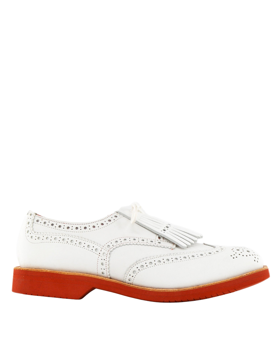 TRICKER'S Bourton Country Shoe con Frangia Fondo Vibram Off White