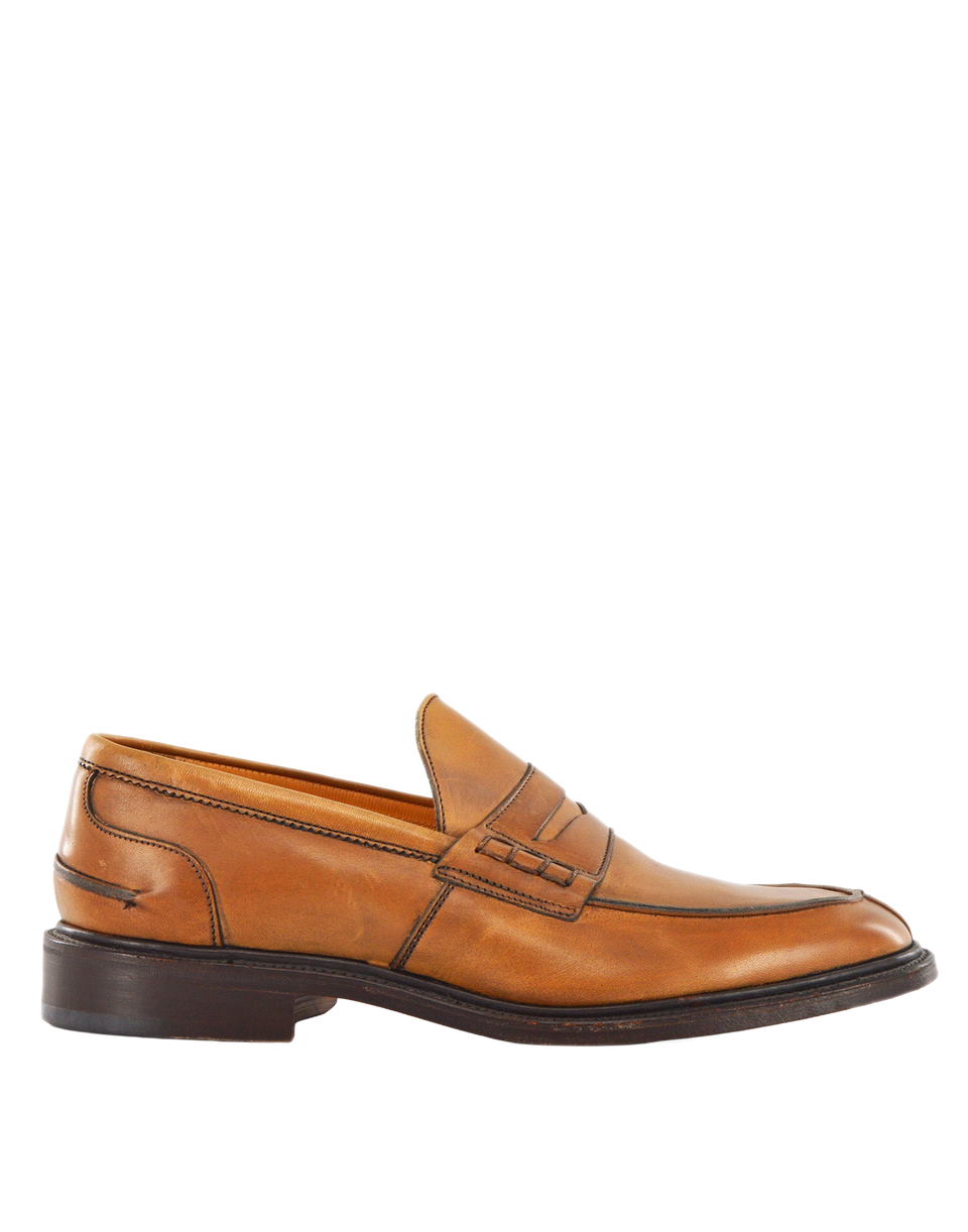TRICKER'S James Penny Loafer in Pelle Fondo Cuoio Coffe Burnished