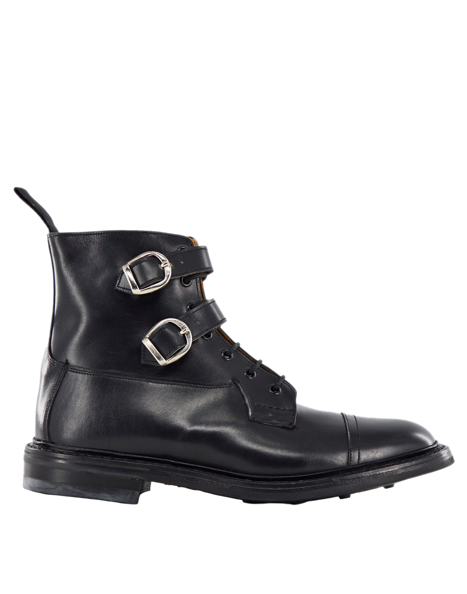 TRICKER'S Allan Toe Cap Boot con Fibbie Fondo Dainite Black