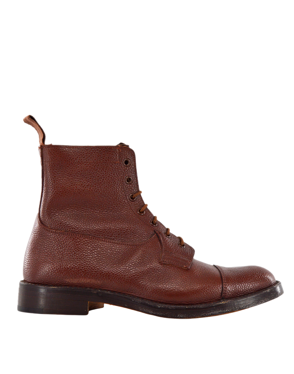 TRICKER'S Stivaletto 7534 in Pelle Grain Fondo Cuoio Espresso Burnished