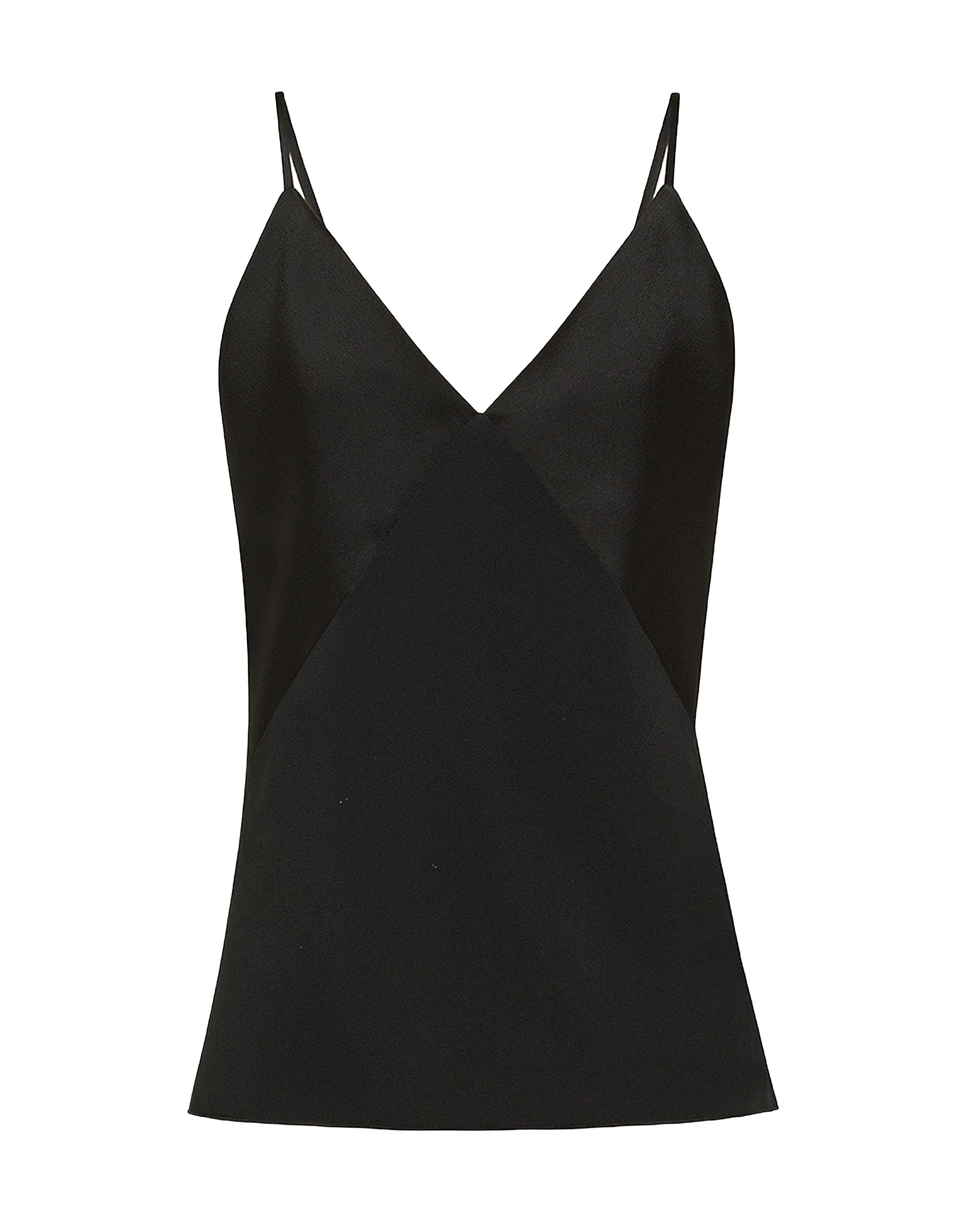 FORTE FORTE Top in Raso Envers Satin Nero