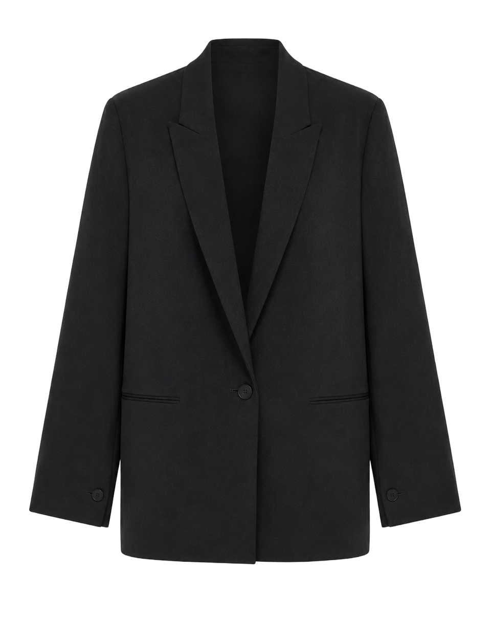 ALBERTA FERRETTI Giacca Monopetto in Cady Nero
