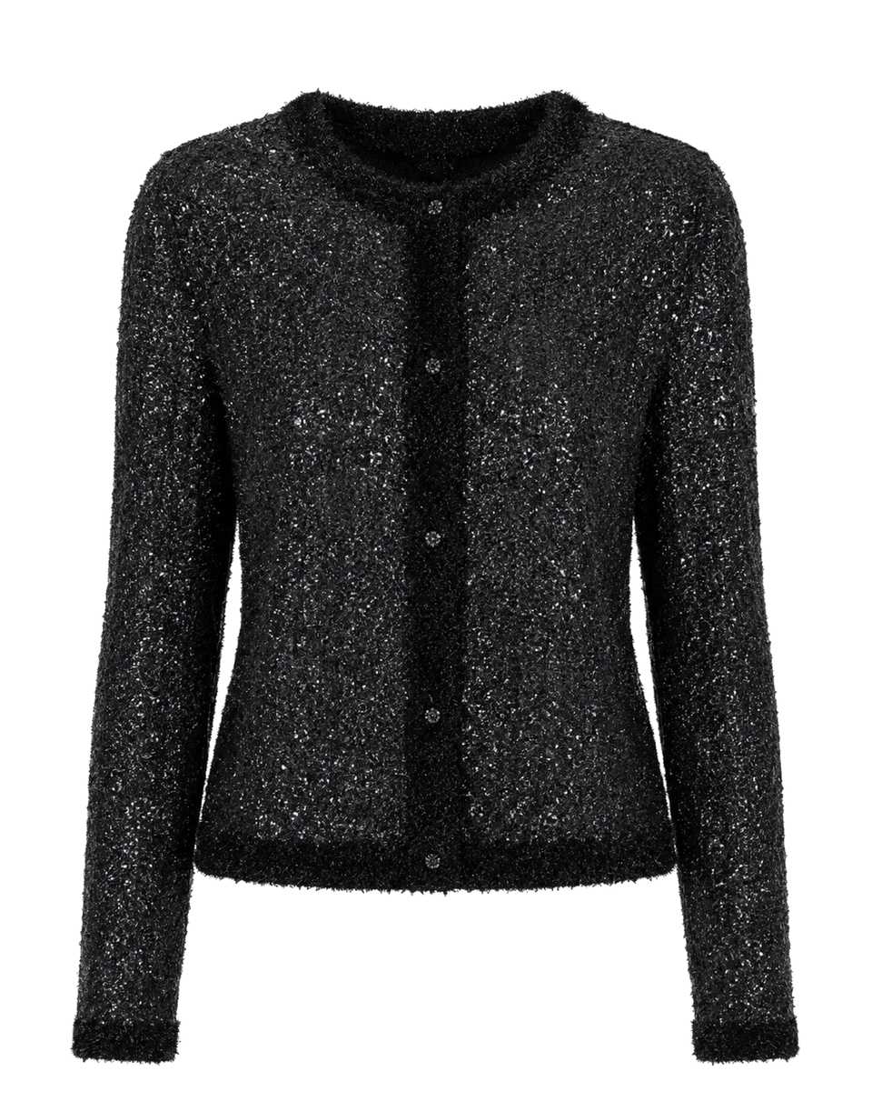 ERIKA CAVALLINI Cardigan Ella in Maglieria Shiny Spalmata