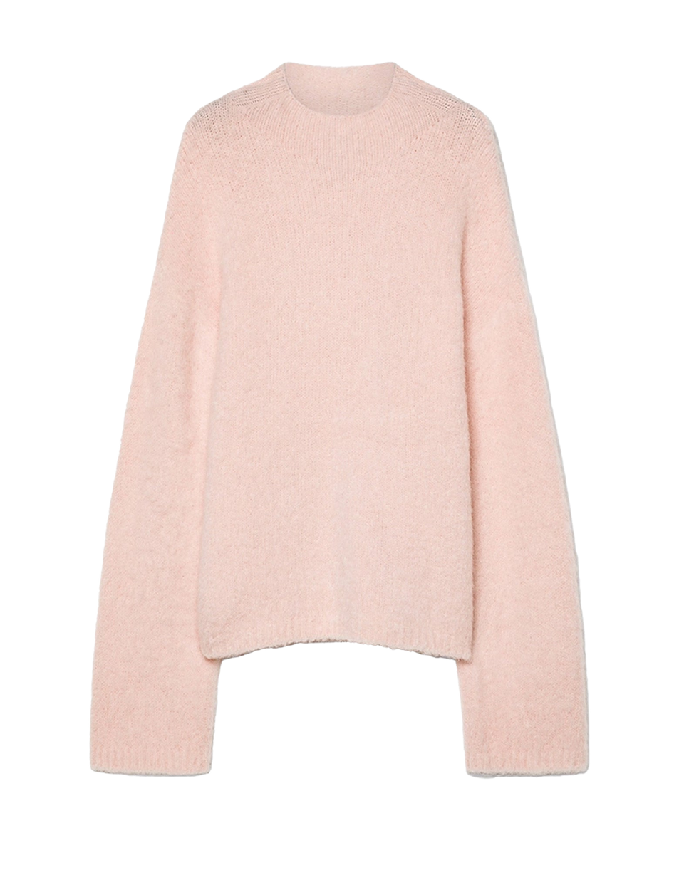 FORTE FORTE Maglia Over in Lana Baby Alpaca Suri Rose