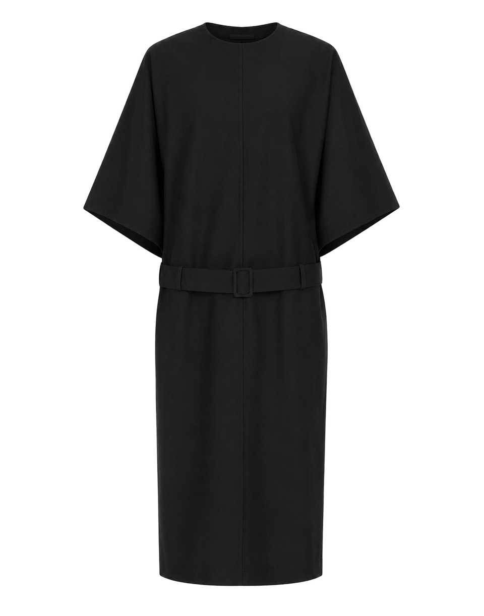 MM6 MAISON MARGIELA Abito Midi in Lana Nero