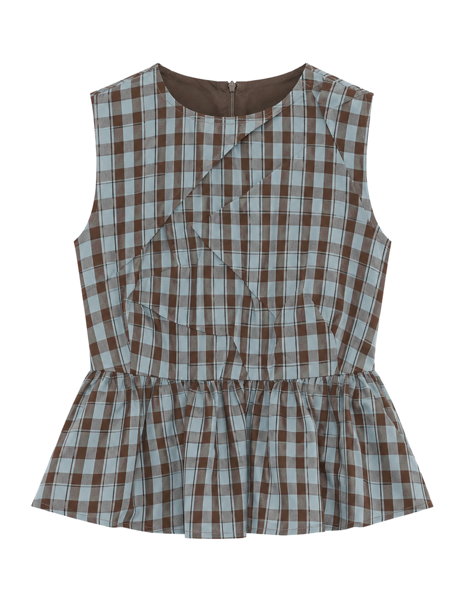 SEA NY Tank Top Ophelia in Cotone a Quadri