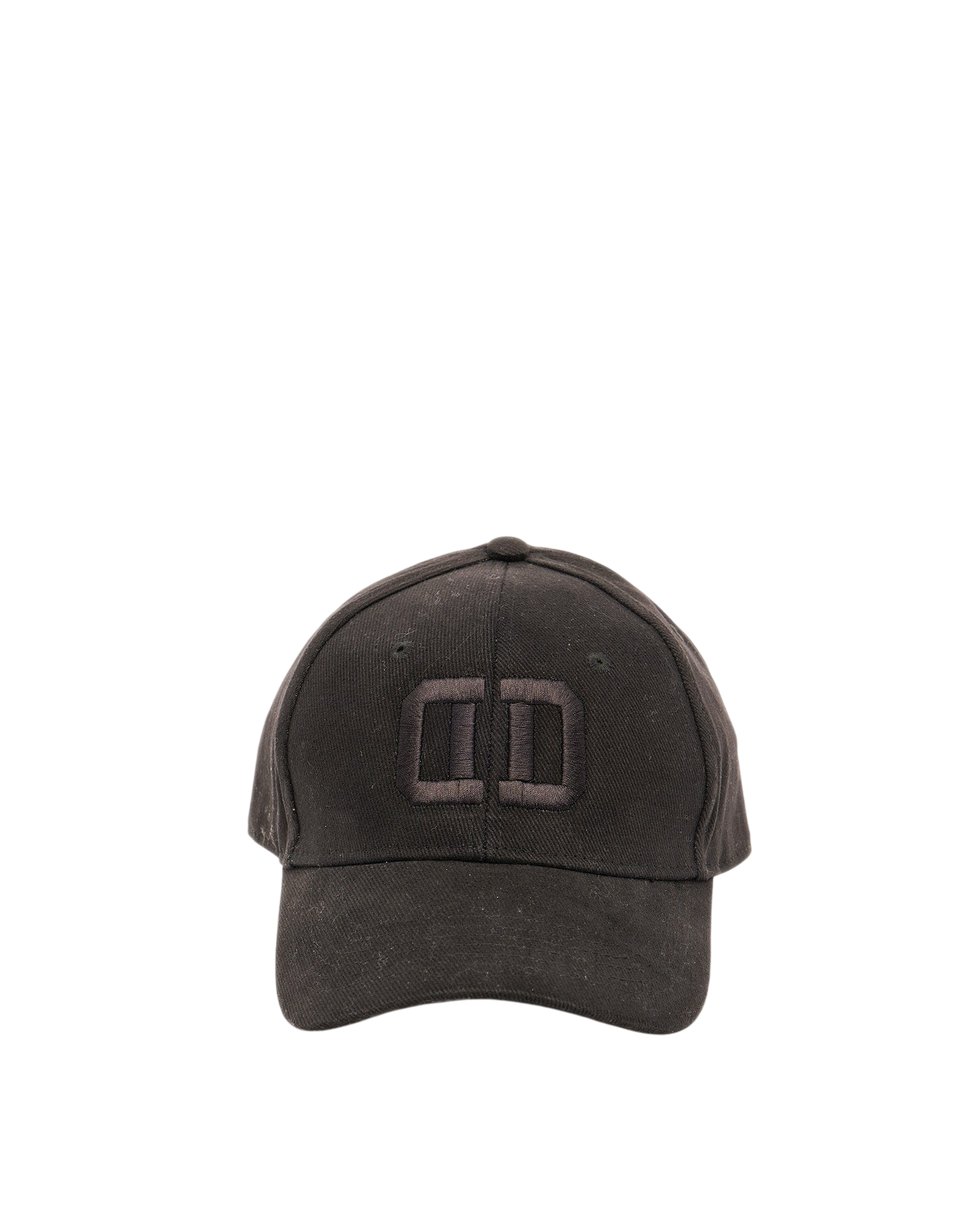 Casquette à visière DOUUOD noire avec logo DD brodé noir