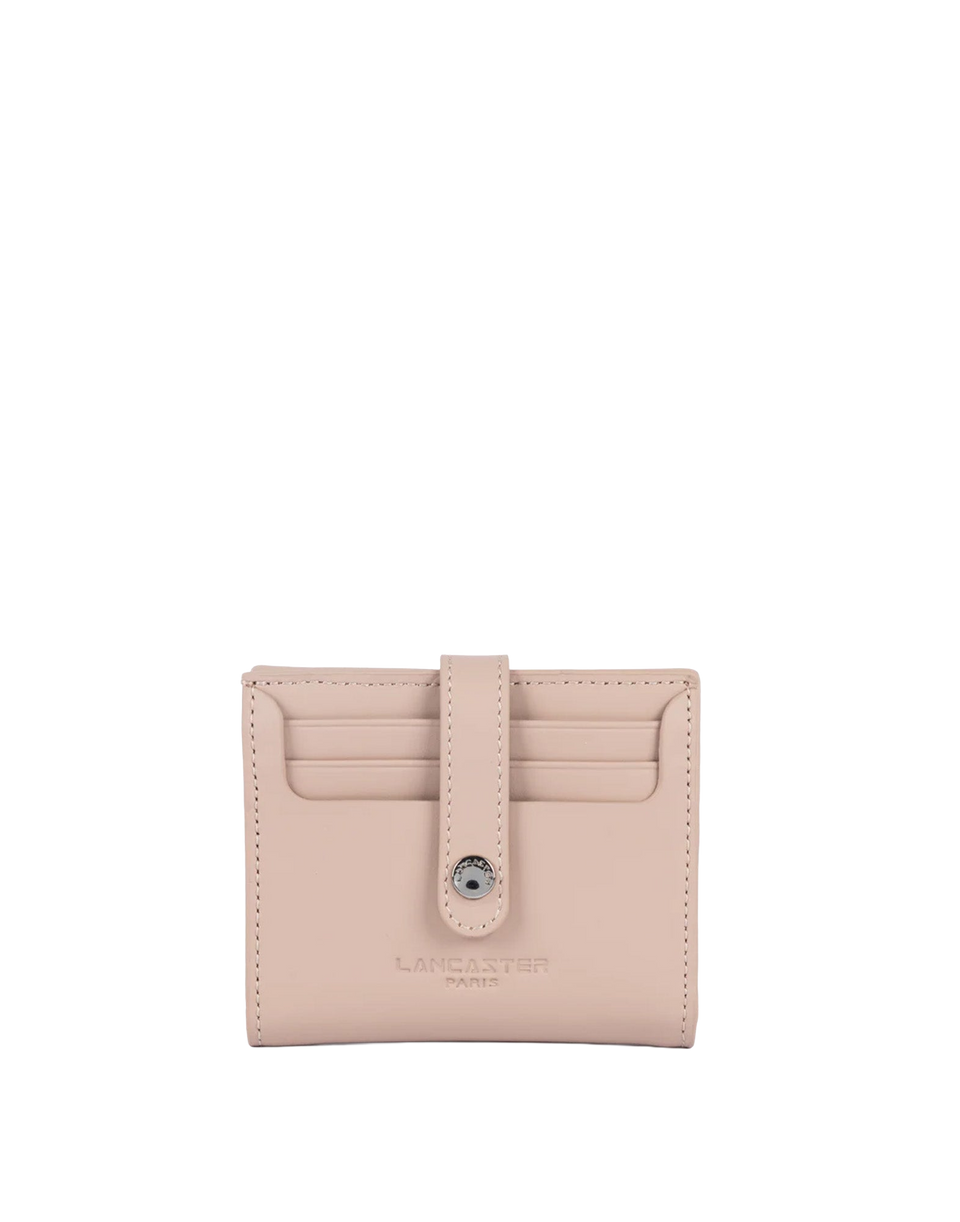 LANCASTER Porte-cartes Paris PM en cuir de veau Nude Clair