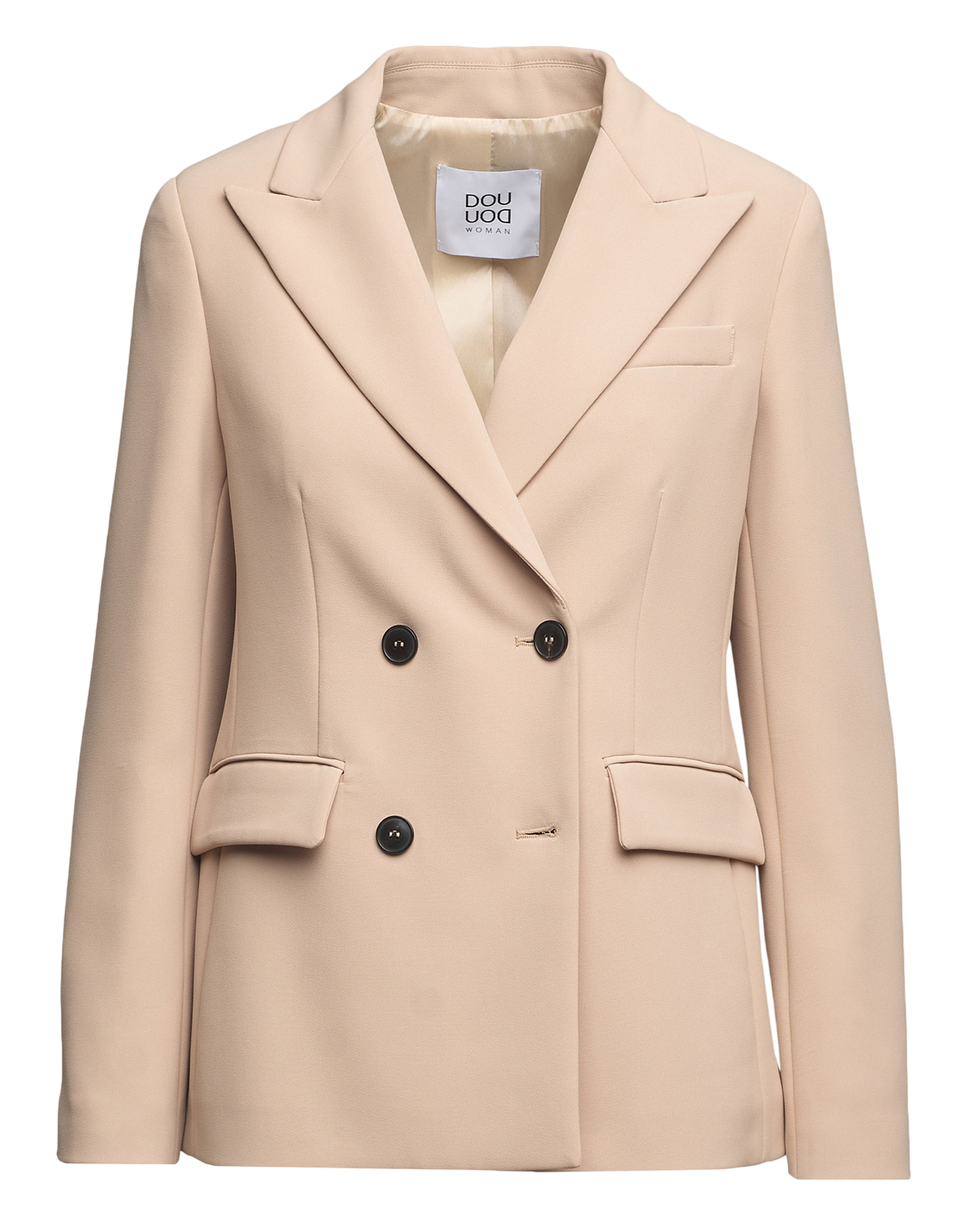 DOUUOD Giacca Doppio Petto in Crepe Sablè Comfort Cialda