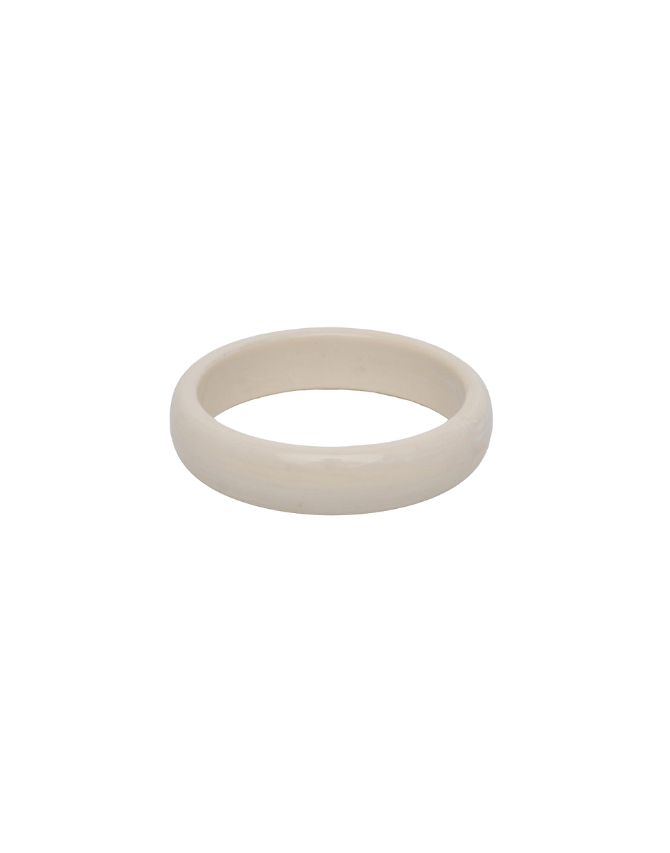 DOUUOD Bracciale Basso in Plexi Opaco Avorio