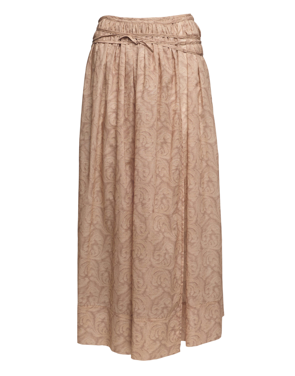 DOUUOD Gonna Pareo in Mussola Stampa Cashmere Corda