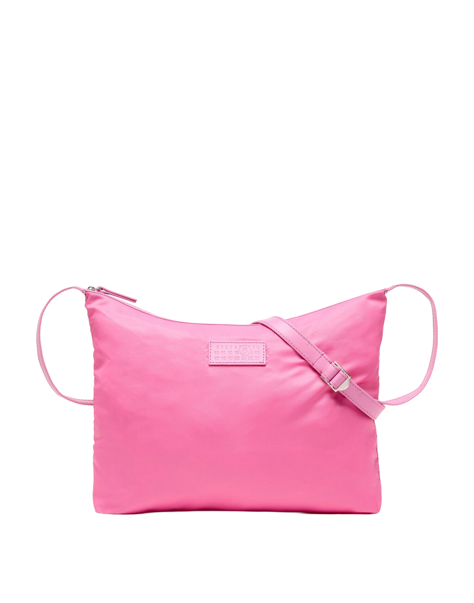 Sac bandoulière Numeric MM6 Maison Margiela en nylon rose carmin