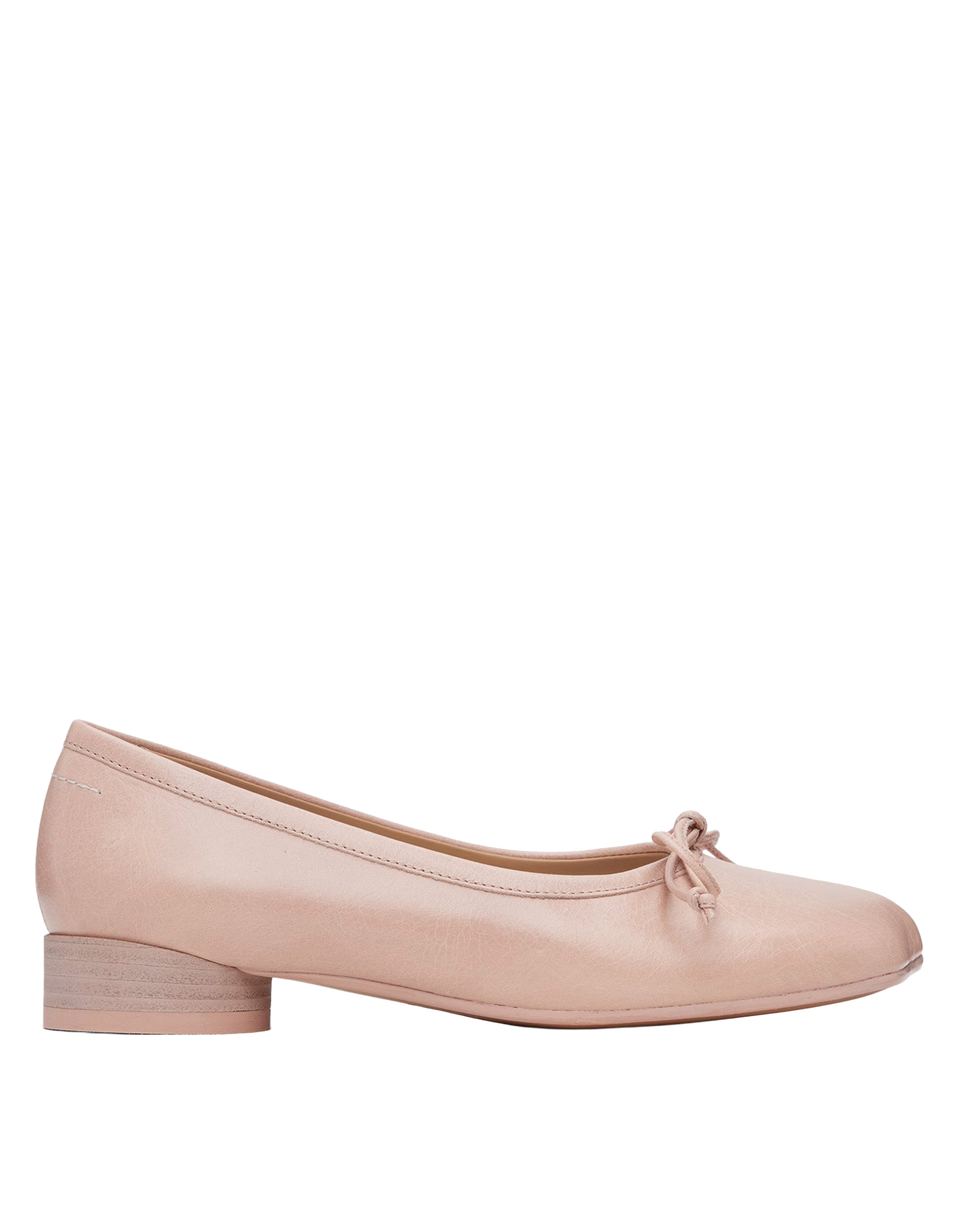 MM6 MAISON MARGIELA Ballerine in Pelle di Vitello con Punta Anatomica Rosa