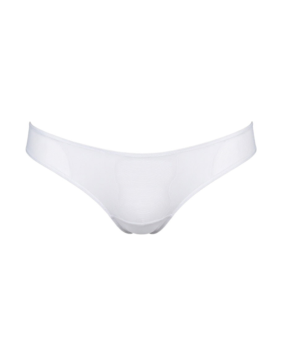DOUUOD Slip brésilien en tulle extensible blanc