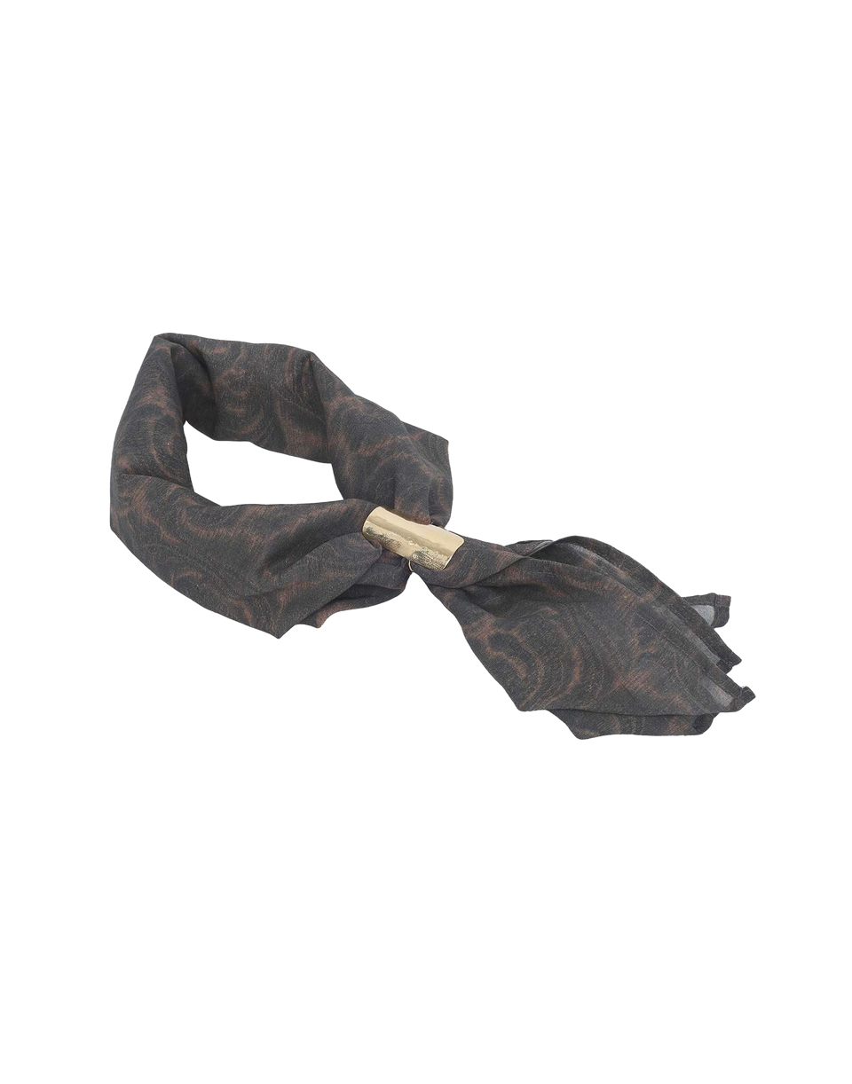 DOUUOD Foulard in Mussola di Cotone Stampa Cashmere Ghisa