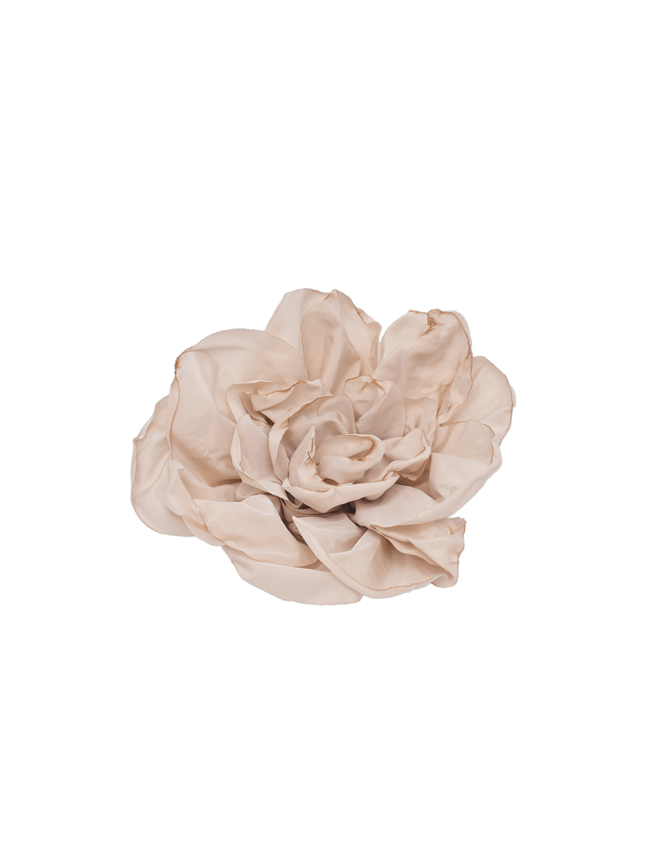 DOUUOD Spilla Fiore in Taffetà Beige