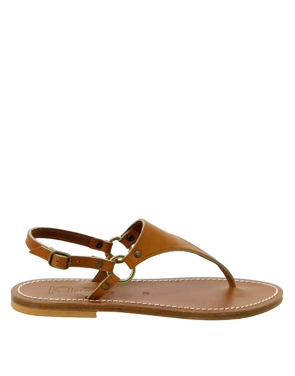 K.JACQUES Sandali Infradito Dionyso in Pelle Naturel