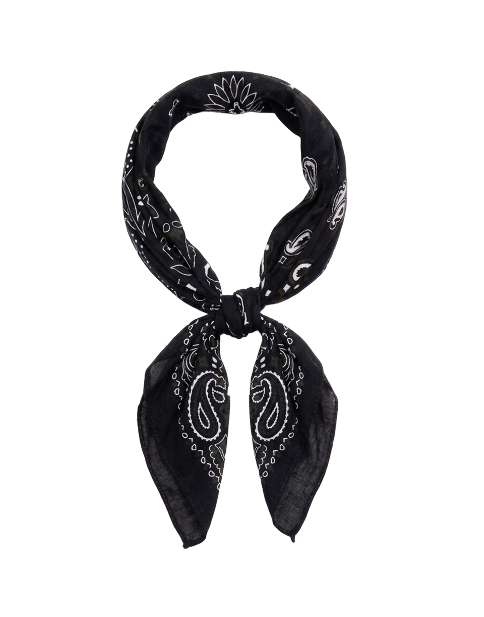 DEPARTMENT FIVE Bandana en mousseline de soie imprimée noire