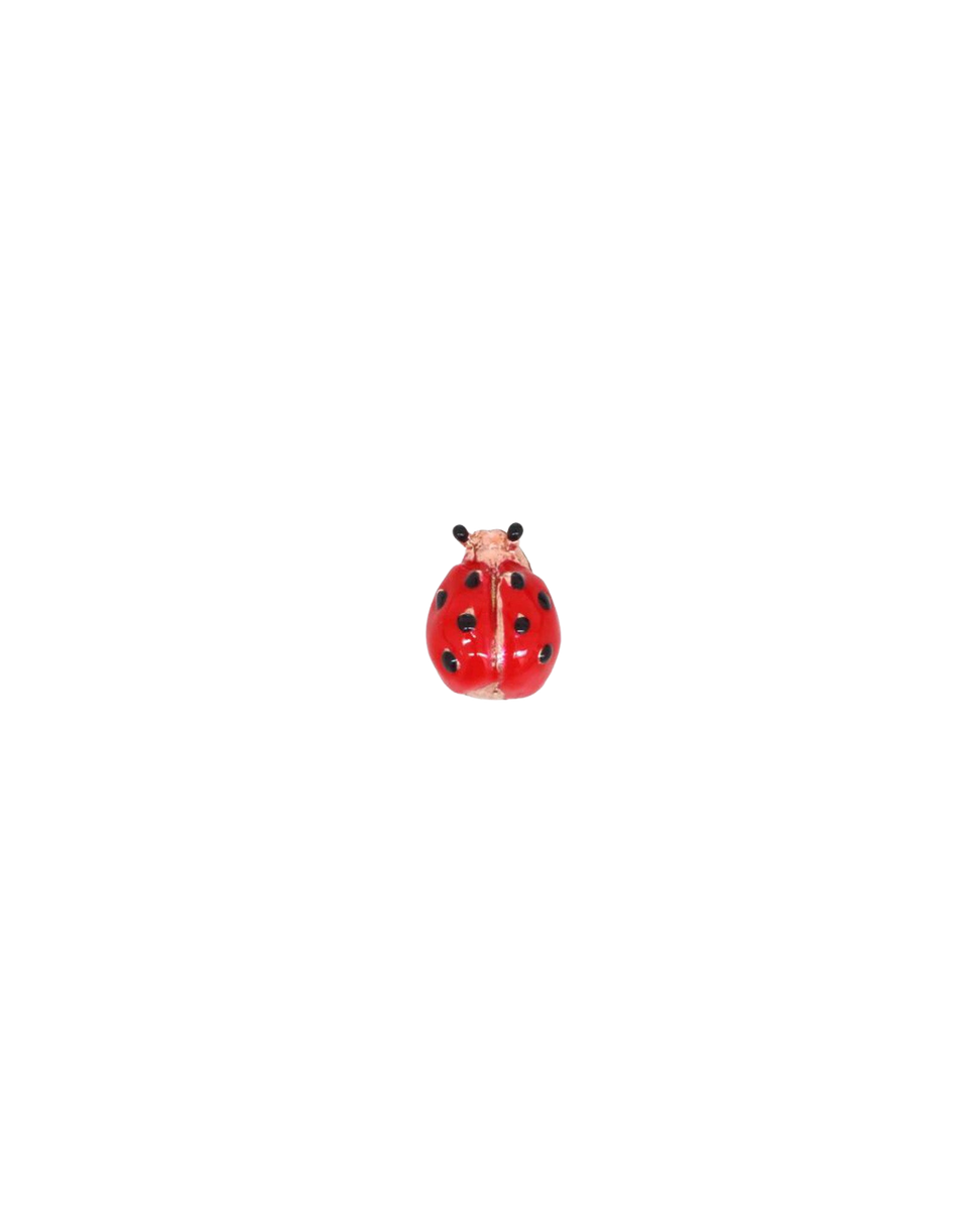 MAMAN ET SOPHIE Boucle d'oreille simple lobe Coccinelle en argent