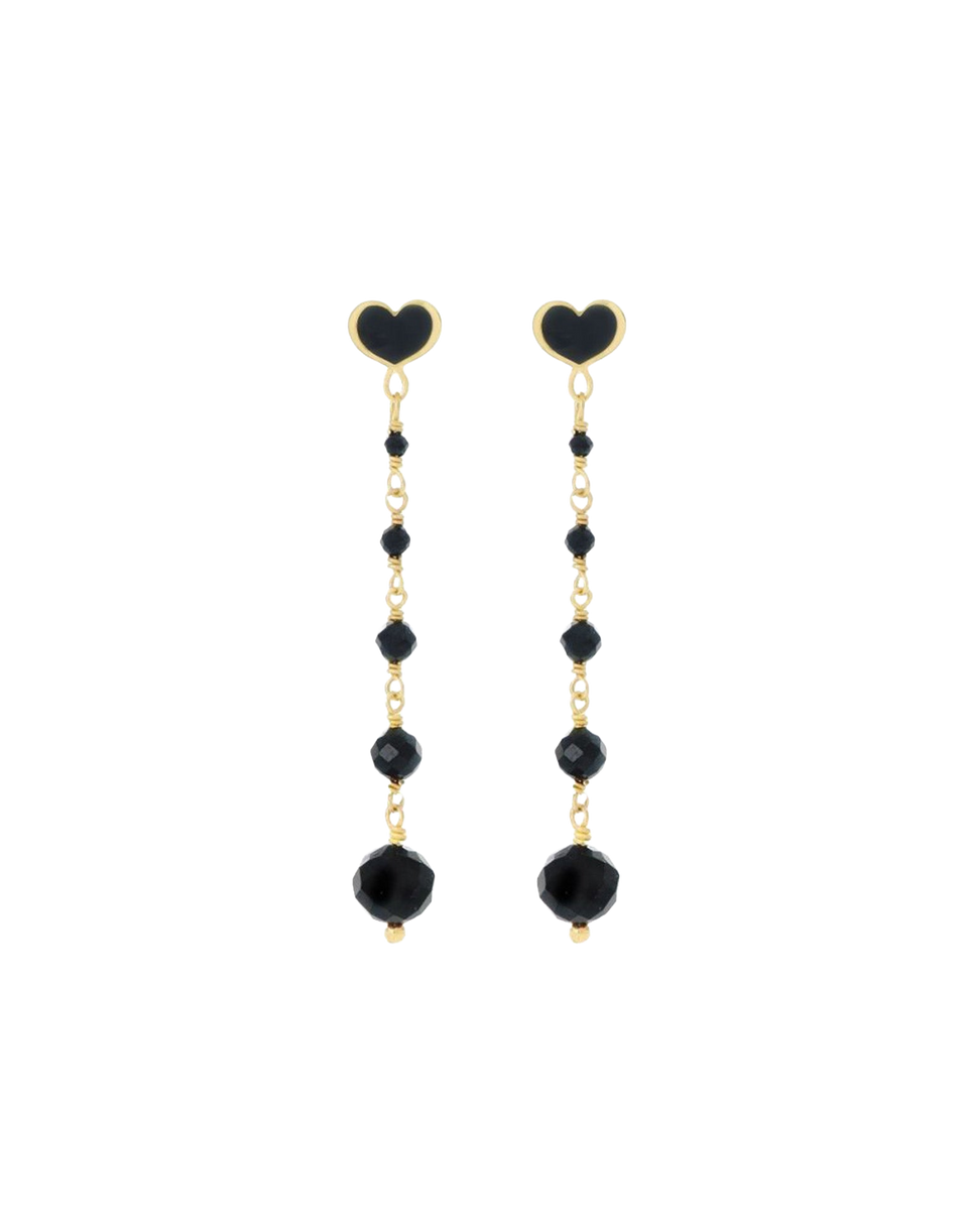 MAMAN ET SOPHIE Boucles d'oreilles clous Rosario Onda Nera en argent