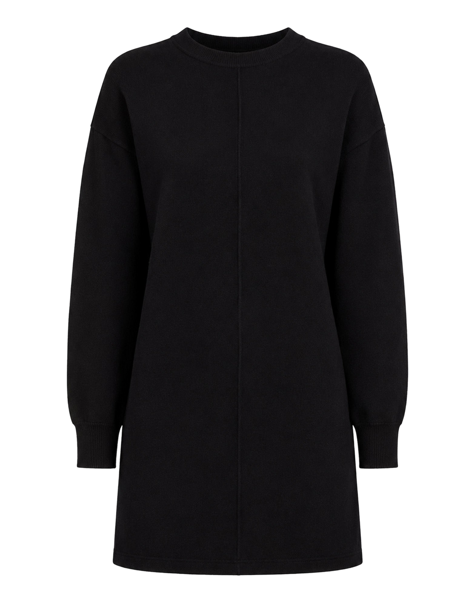 VANESSA BRUNO Abito Hyacinthe in Cotone e Lana Merino Nero