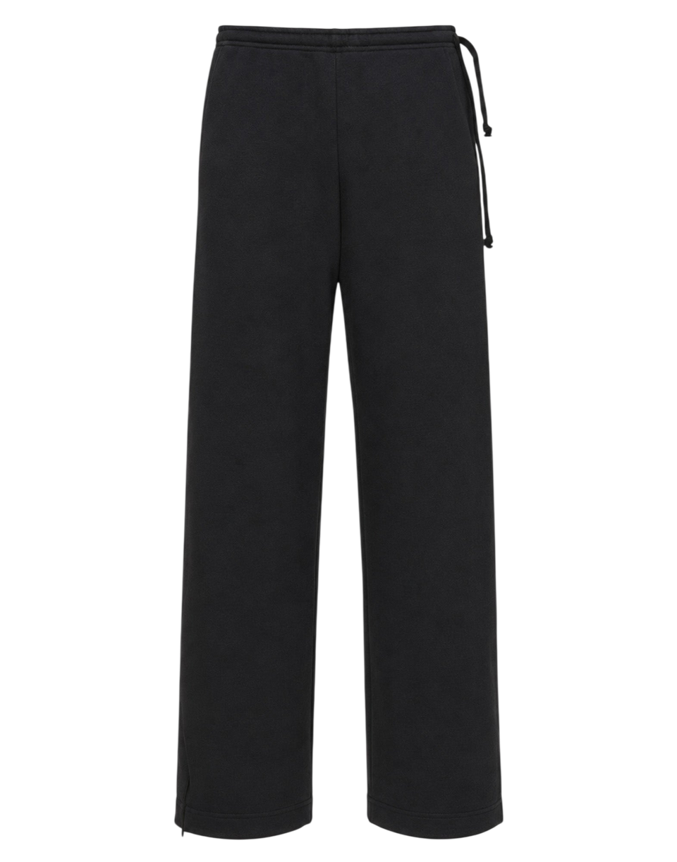 DOUUOD Pantalone Ampio con Zip al Fondo e Coulisse Laterale Nero