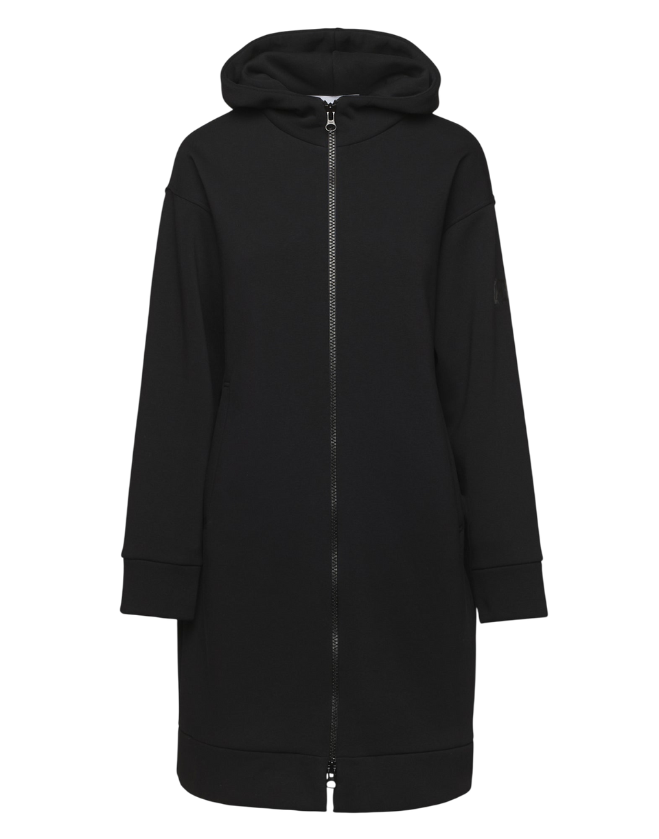 DOUUOD Cappottino in Felpa con Cappuccio e Zip Nero