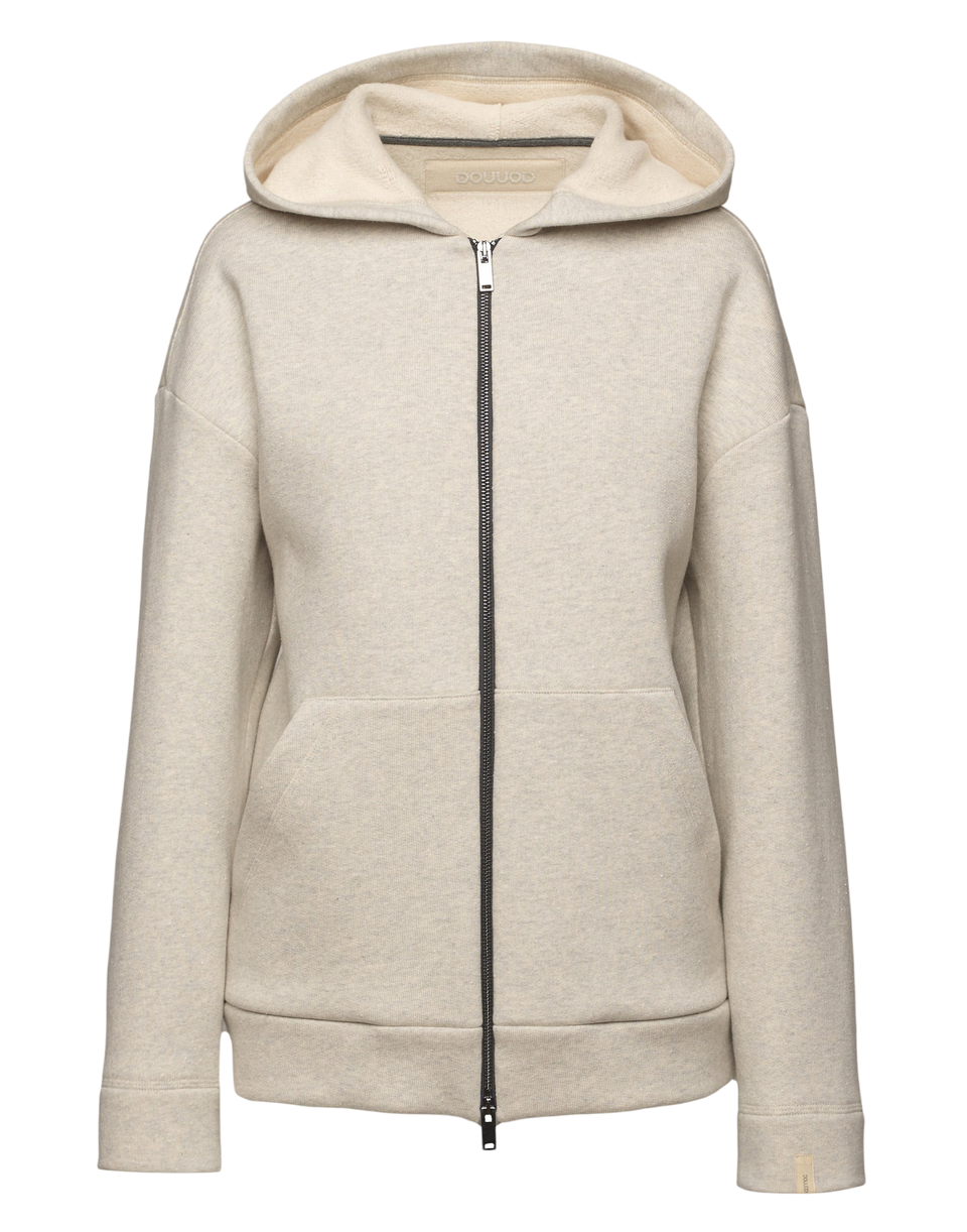 DOUUOD Giacca Genderless con Cappuccio e Zip in Metallo