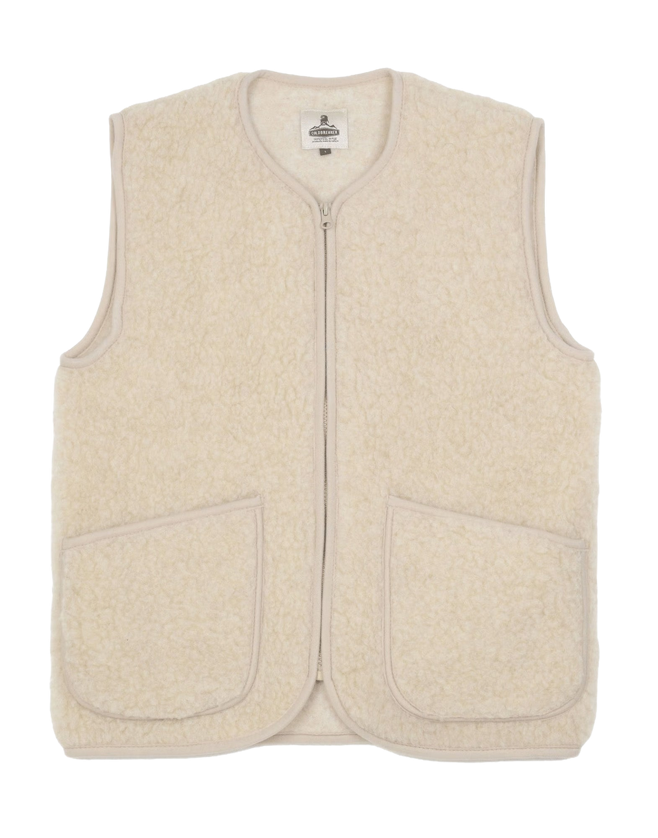 COLDBREAKER Gilet Pepitko in Lana Merino Beige