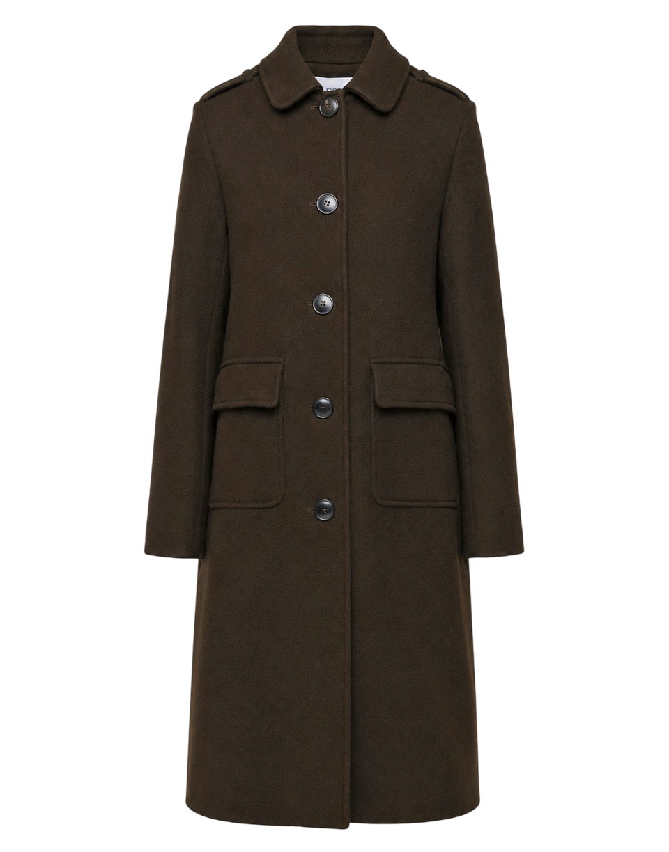 DOUUOD Cappotto Monopetto con Collo Chiuso e Martingala